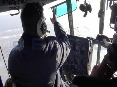 Сотрудники МЧС и представители других заинтересованных ведомств оценили ледовую обстановку в районах области с борта вертолета
