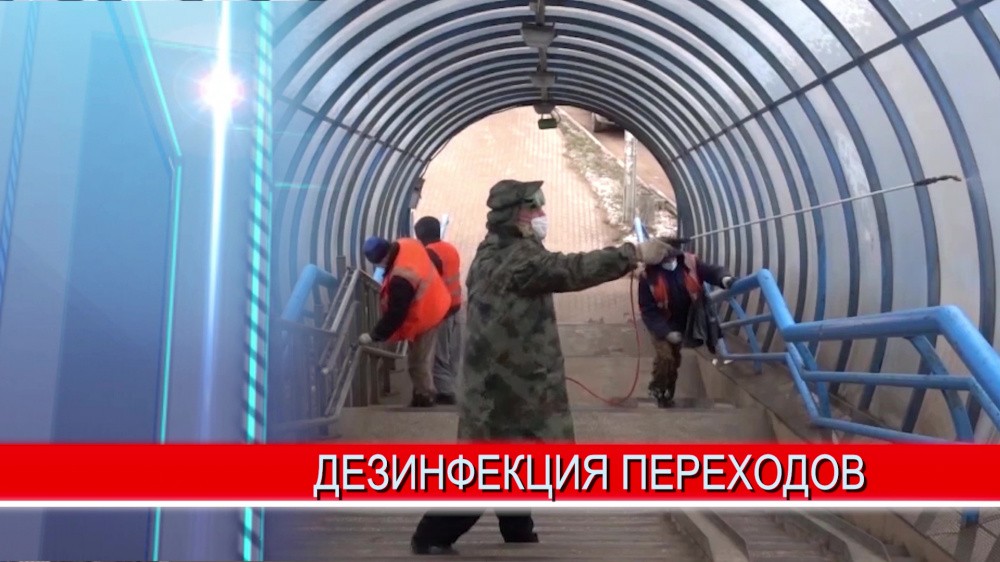 Специалисты обрабатывают остановочные павильоны и подземные пешеходные переходы Специалисты обрабатывают остановочные павильоны и подземные пешеходные переходы