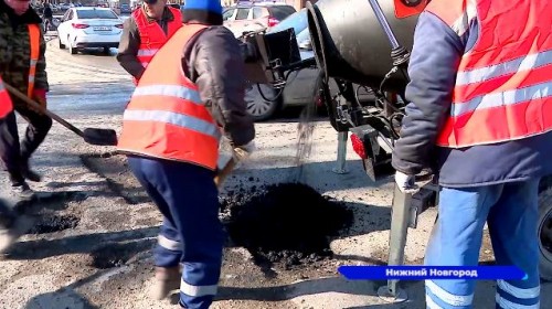 Ямочный ремонт начался на дорогах Нижнего Новгорода