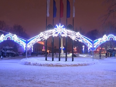 Нижегородский кремль украсили световыми композициями по мотивам сказок Александра Пушкина