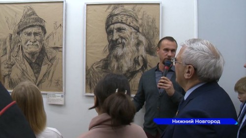 Выставка художника Сергея Марченко «Уголь Донбасса» открылась в Заксобрании Нижегородской области