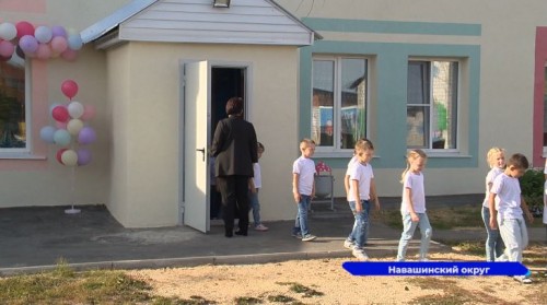 В Навашинском округе завершился капитальный ремонт фасада детского сада №4 «Ромашка»