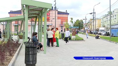 Сквер героя Советского Союза Николая Фильченкова благоустроили у бывшего кинотеатра «Канавинский»