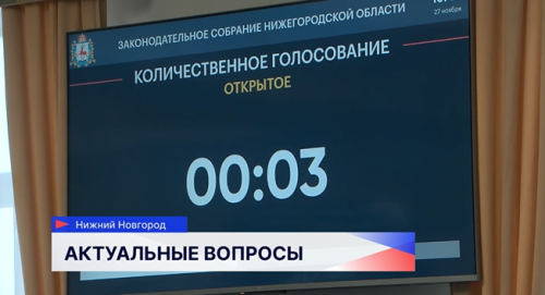 Депутаты Законодательного Собрания Нижегородской области приняли проект бюджета на 3 года в первом чтении