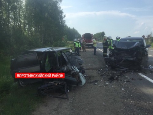 Две человека погибли и три пострадали в автомобильной аварии в Воротынском районе