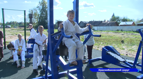 В поселке Ветлужский Краснобаковского округа открылась новая спортплощадка ГТО