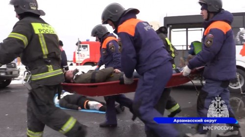 Нижегородские спасатели провели важнейшие учения на новой трассе М-12