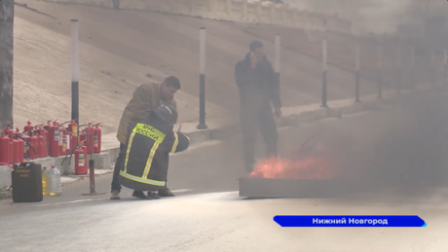 Учения в честь 375-летия пожарной охраны России провели спасатели в Дзержинске
