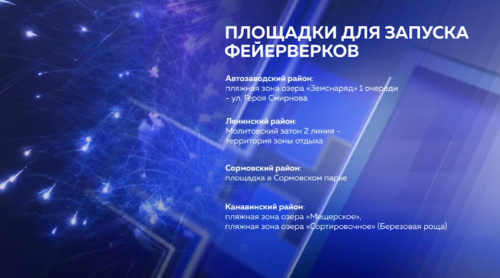12 площадок для запуска фейерверков определены в Нижнем Новгороде