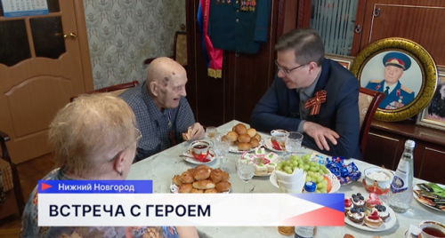 Юрий Шалабаев лично поздравил с Днём Победы ветерана Великой Отечественной войны Геннадия Владимировича Луканова