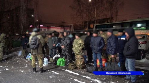 На боевое слаживание отправилась очередная партия добровольцев из Нижегородской области
