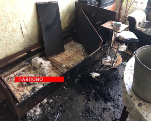 Ожоги получил 54-летний мужчина на пожаре в Павлове