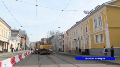 Ремонт трамвайных путей начался на улице Пискунова 